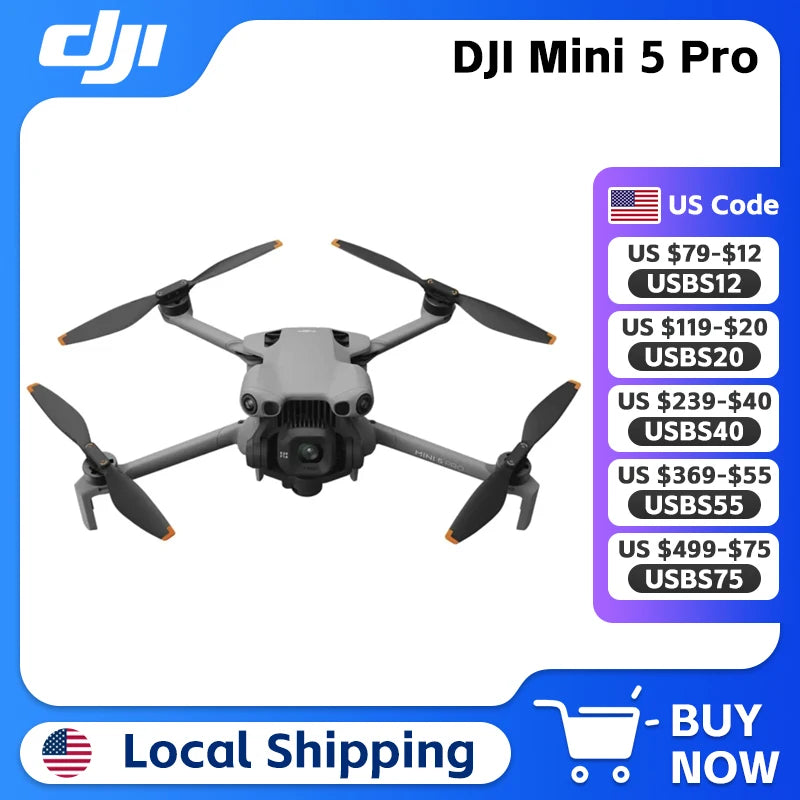 Mini 5 Pro 1-Inch Large CMOS Camera Nightscape Omnidirectional Obstacle Sensing Lightweight and Portable