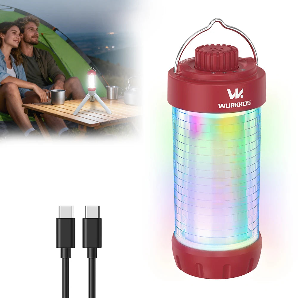 CL01 Mini RGB 360° Flashlight 550 Lumens 21700 Rechargeable LED Flashlight Camping Light Power Bank Waterproof