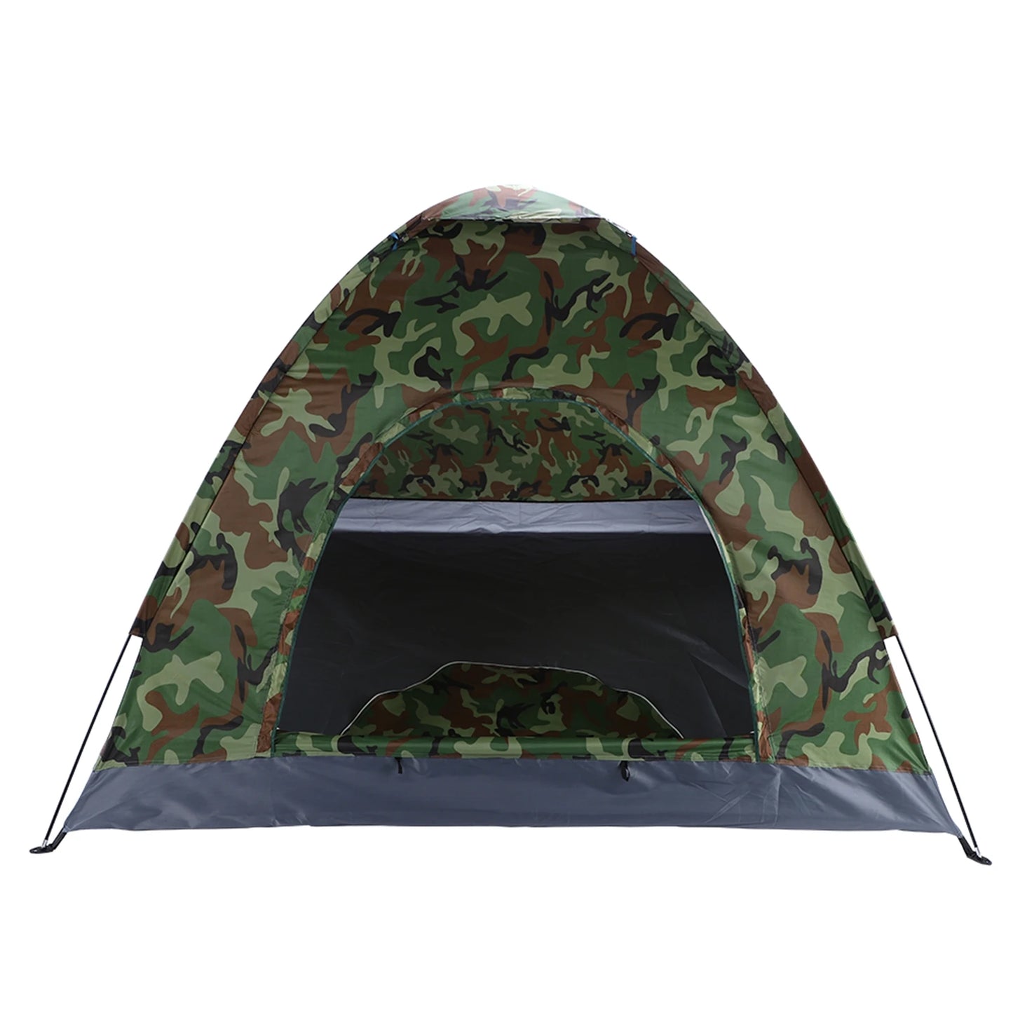 3 4 Person Camping Dome Tent Waterproof UV Proof 180T Silver Coated Polyester Fiberglass Poles Portable Bag Outdoor Camouflage