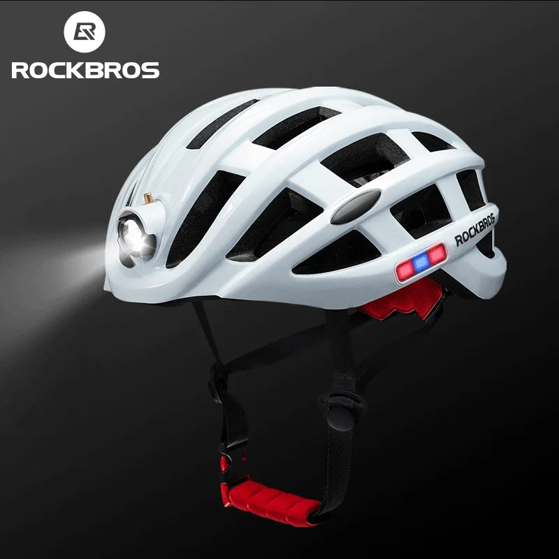 Cycling Light Helmet USB Charging Electric LED Front Light Helmet Night Cycling Safety Helmet Bicycle Scooter Helmet