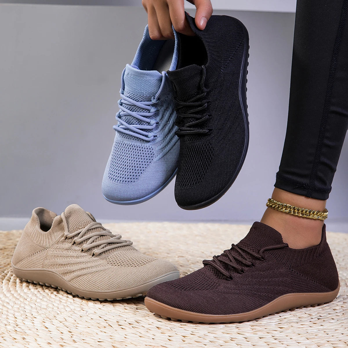 Women Barefoot Wide Fit Sneakers Minimalist Shoes Outdoor Casual Breathable Comfortable Hiking and Mountaineering Shoes Unisex