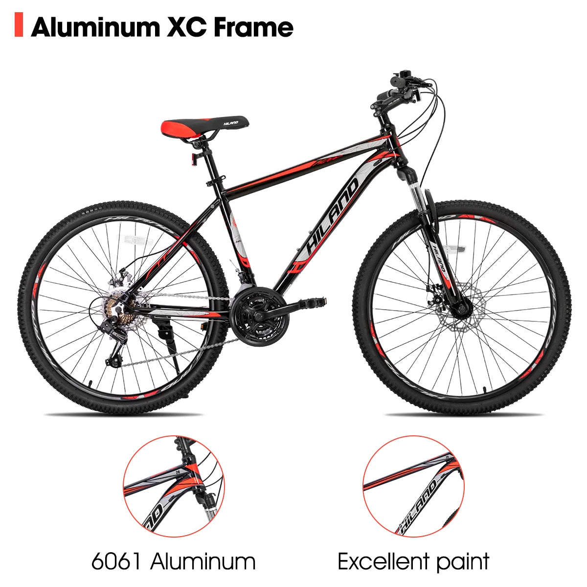Mountain Bike, Multi-Spokes,Shimano 21 Speeds Drivetrain,Aluminum Frame 26 inch Wheels, Men's MTB Bicycle