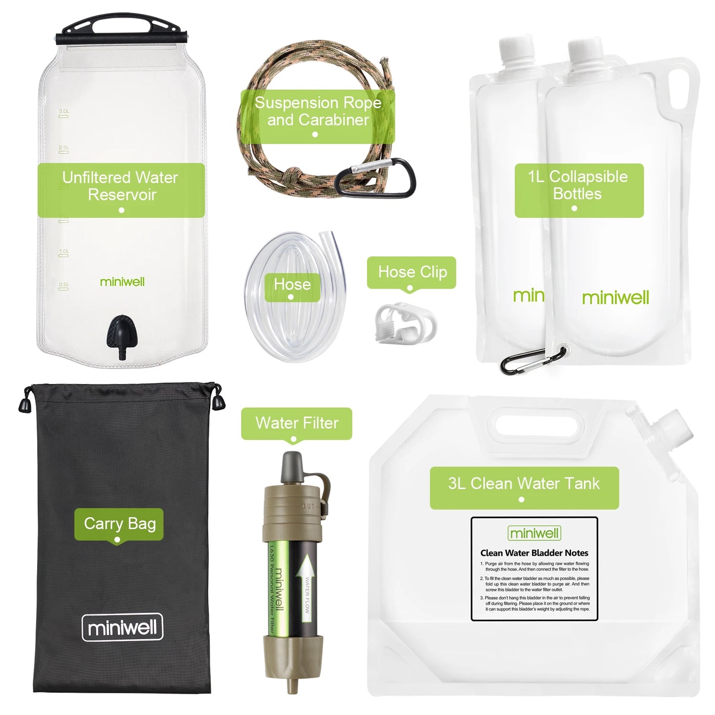 L630 portable Water Filter equipment for military survival kits