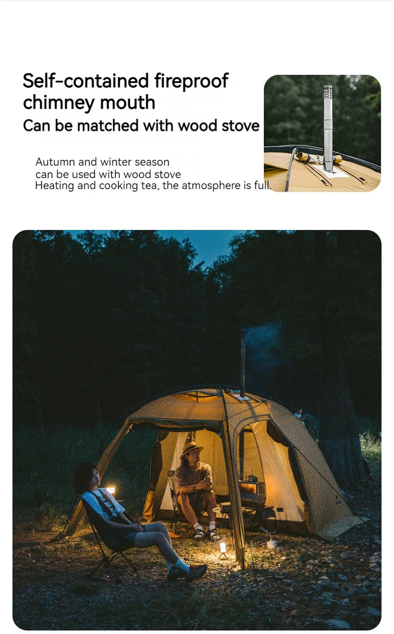 Dune 7.6 Camping Tent 2 People 4 Season Tent Ultralight PU2000mm Outdoor Travel iking Tent With Chimney Screen Window