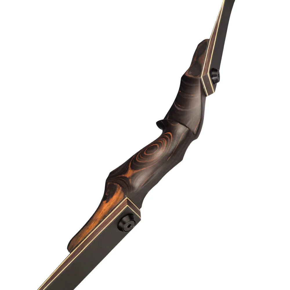 60inch Takedown Recurve Bow 40-60lbs Bamboo Core Limbs 15" Wooded Riser Right Hand Archery Hunting Shooting Target Split Bow