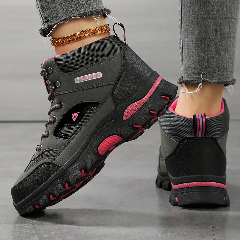Women Boots Waterproof Outdoor Hiking Boots Women's Safety Work Shoes Walking Sneakers Non Slip Ankle Boots Botas De Mujeres New