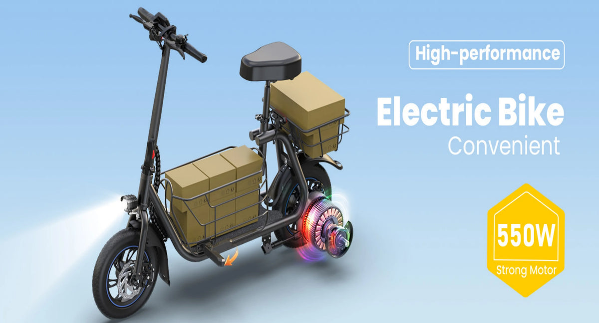Electric Scooter with Basket for Pet, 3 Riding Modes Foldable Electric Scooter for Adults - up to 20 Miles 18.6MPH
