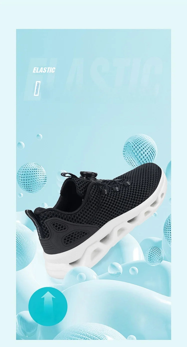 Summer Ladies Mesh Breathable Hiking Shoes Wading Upstream Shoes Women's Lightweight and Comfortable Outdoor Leisure Hiking Shoe