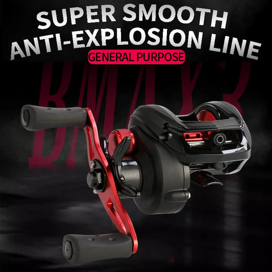 Baitcasting Reel 18LB Max Drag 7.1:1 High Gear Ratio 5+1BB Smooth Bearings  Baitcaster Fishing Reels for Freshwater Saltwater