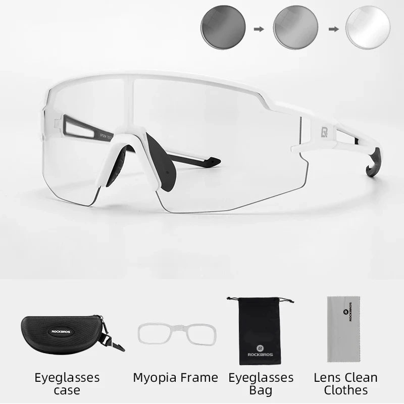 Cycling Glasses Photochromic Polarized Lens Bike Glasses UV400 Protection Eyewear Sunglasses MTB Road Bicycle Goggles