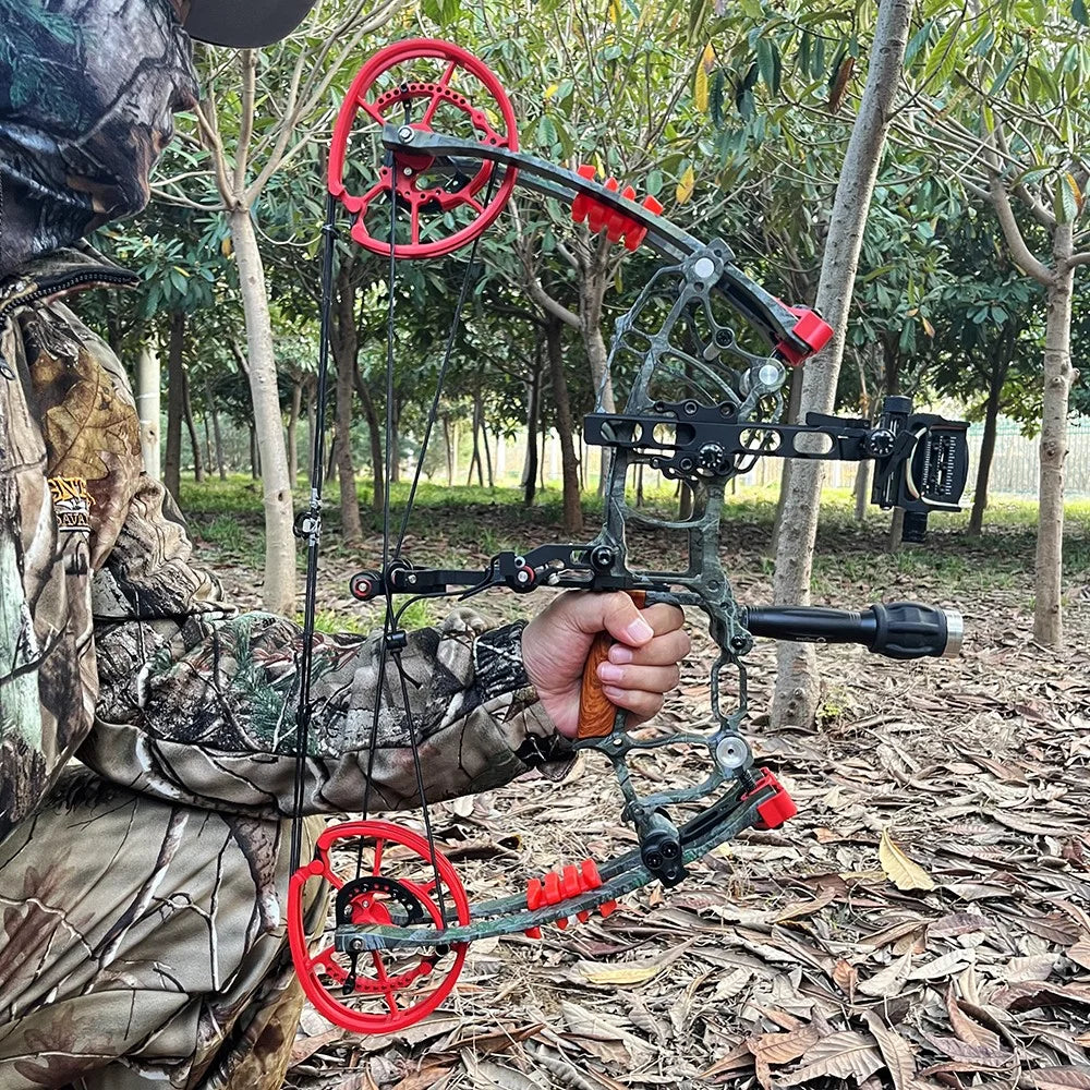 Right Hand Compound Dual-use Bow 30-60lbs 19" Axle Hunting Steel Ball 420FPS  Outdoor Target Shooting Hunting