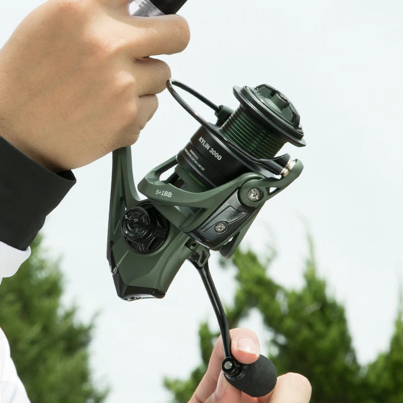 Spinning Reel 5.2:1 Spinning Fishing Reels 17.6 LB Max Drag with Anti-Reverse Metal Spool&CNC Rocker for FreshSaltwater