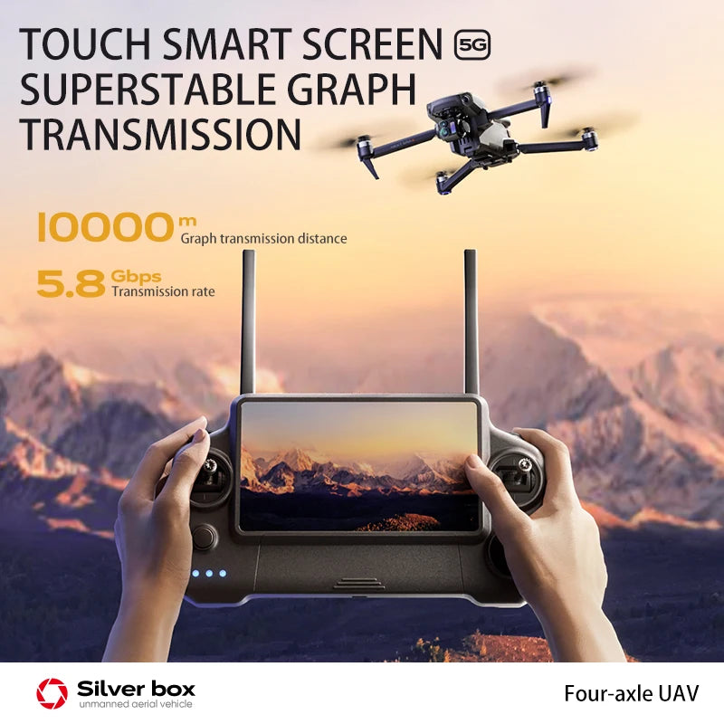 High-end Professional GPS Drone 8K With Screen Remote Control 20km Digital Image Transmission Brushless RC Quadcopter Toy