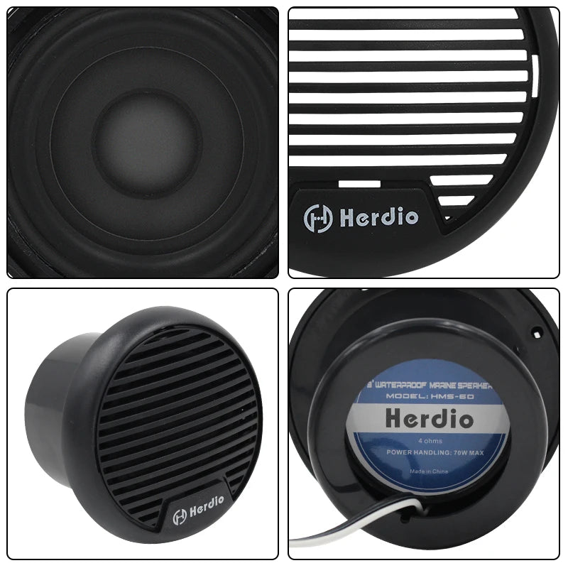 140W Two-Way Marine Waterproof Stereo Mini Speaker System Is Applicable To ATV UTV Motorcycle Outdoor
