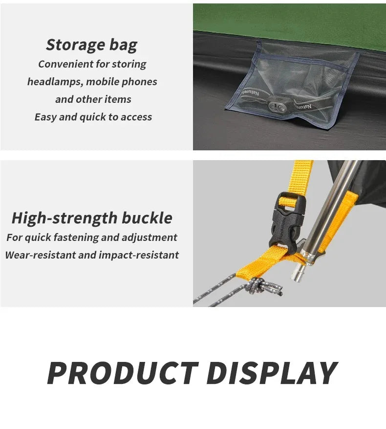 2 Person Backpacking Tent 210T Ultralight Travel Tent Waterproof Hiking Survival Outdoor Camping Tent