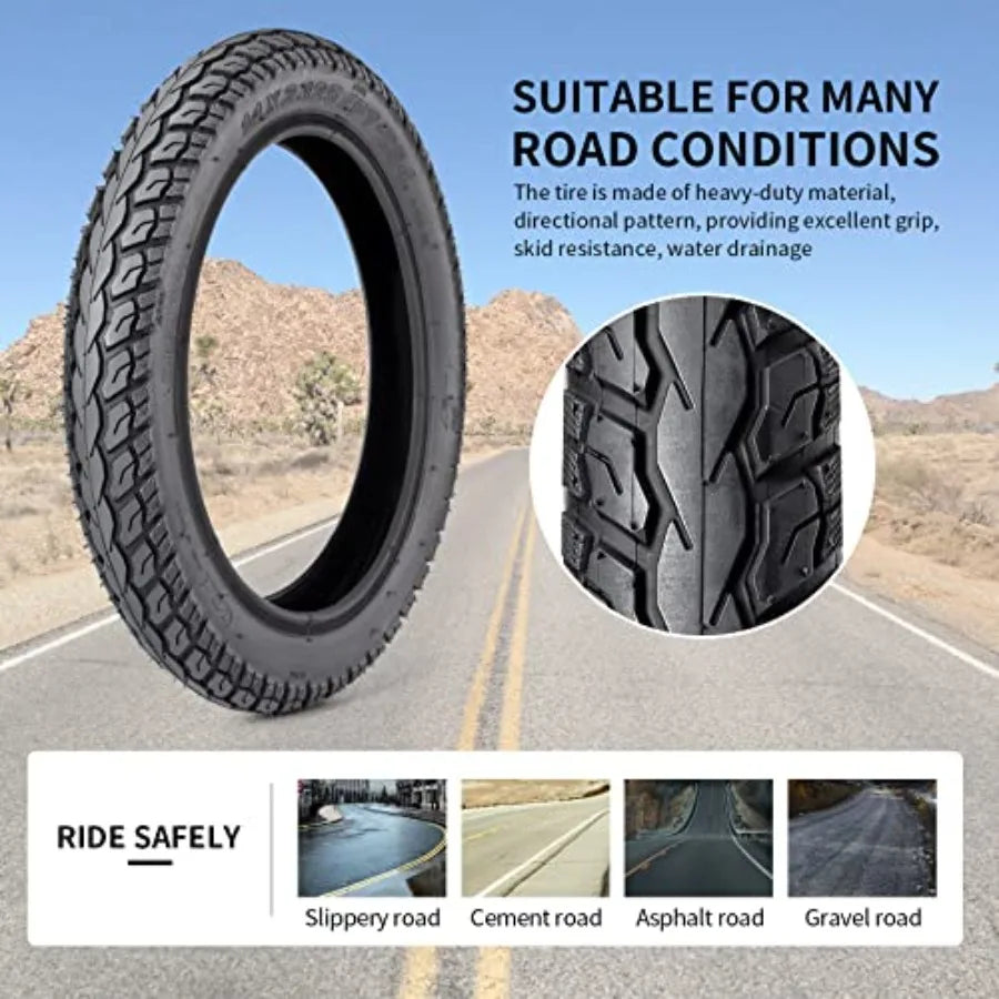 14 E-Bike Tire Heavy-Duty 14 x 2.125 Tire and Tube Sets 57-254 Electric Scooter Tire Tube with Angled Valve Stem 14 Inch Tire f