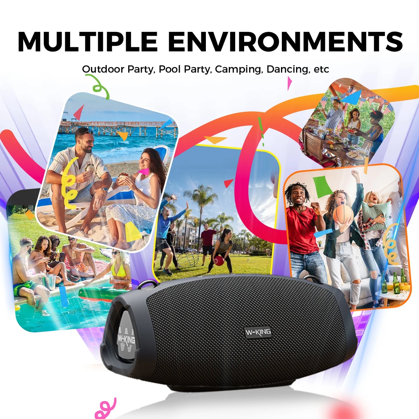 X10MIC Portable Loud Bluetooth Speakers (120W PEAK)70W with Wireless Microphone,  Waterproof Outdoor Wireless Bluetooth