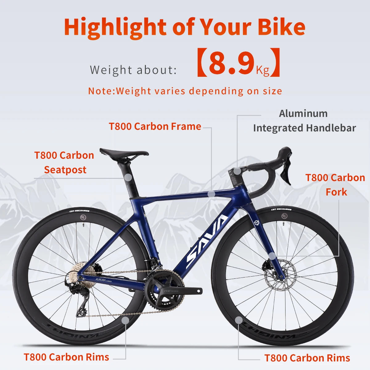 A7L Pro Carbon Fiber Road Bike, 700C Adult Racing Model, Equipped with Shimano 105 R7120 Groupset, 24-Speed Hydraulic Brake