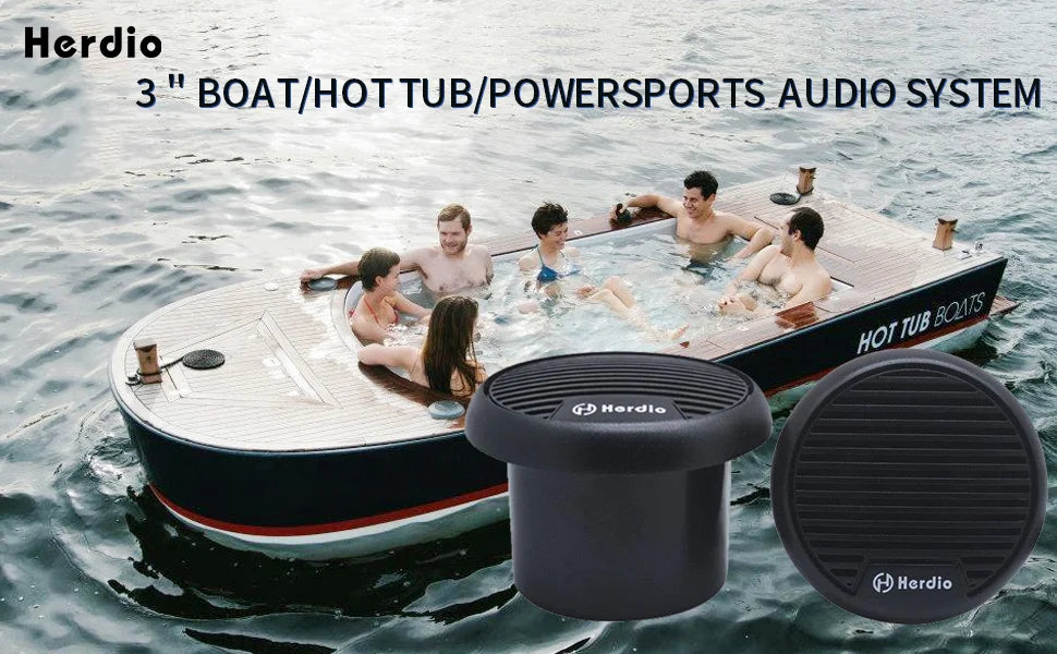 140W Two-Way Marine Waterproof Stereo Mini Speaker System Is Applicable To ATV UTV Motorcycle Outdoor