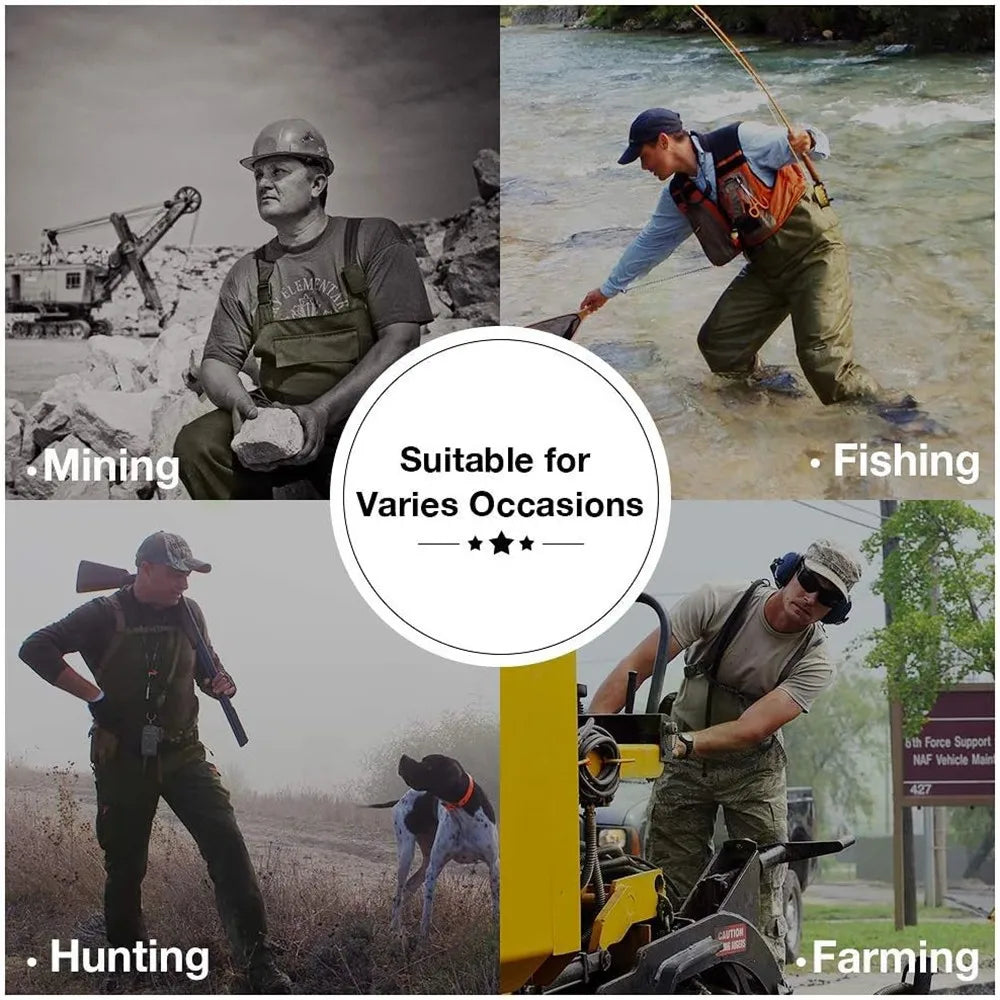 Waterproof Fishing Waders: Hunting Chest Waders with Bootfoot and Belt For Man Woman Fishing Washing Farming Working Breathable, Lightweight, Black  Sizes 6.5–13