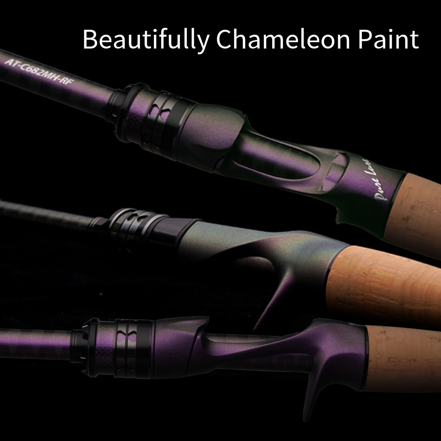 ACUTEVIOLET Regular Fast Action Rod TZ Ring TITANIUM FRAME 6FT Spinning and Casting Bass Pike Catfish Rod Trouts Perch