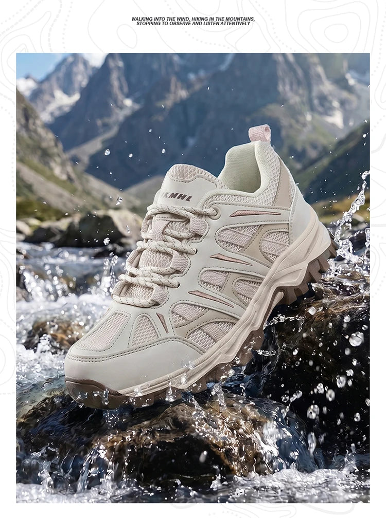 Woman Outdoor Hiking Sneakers Summer Breathable Non-slip Mesh Trail Shoes Wear-resistant  Trekking Footwear for Camping Climbing