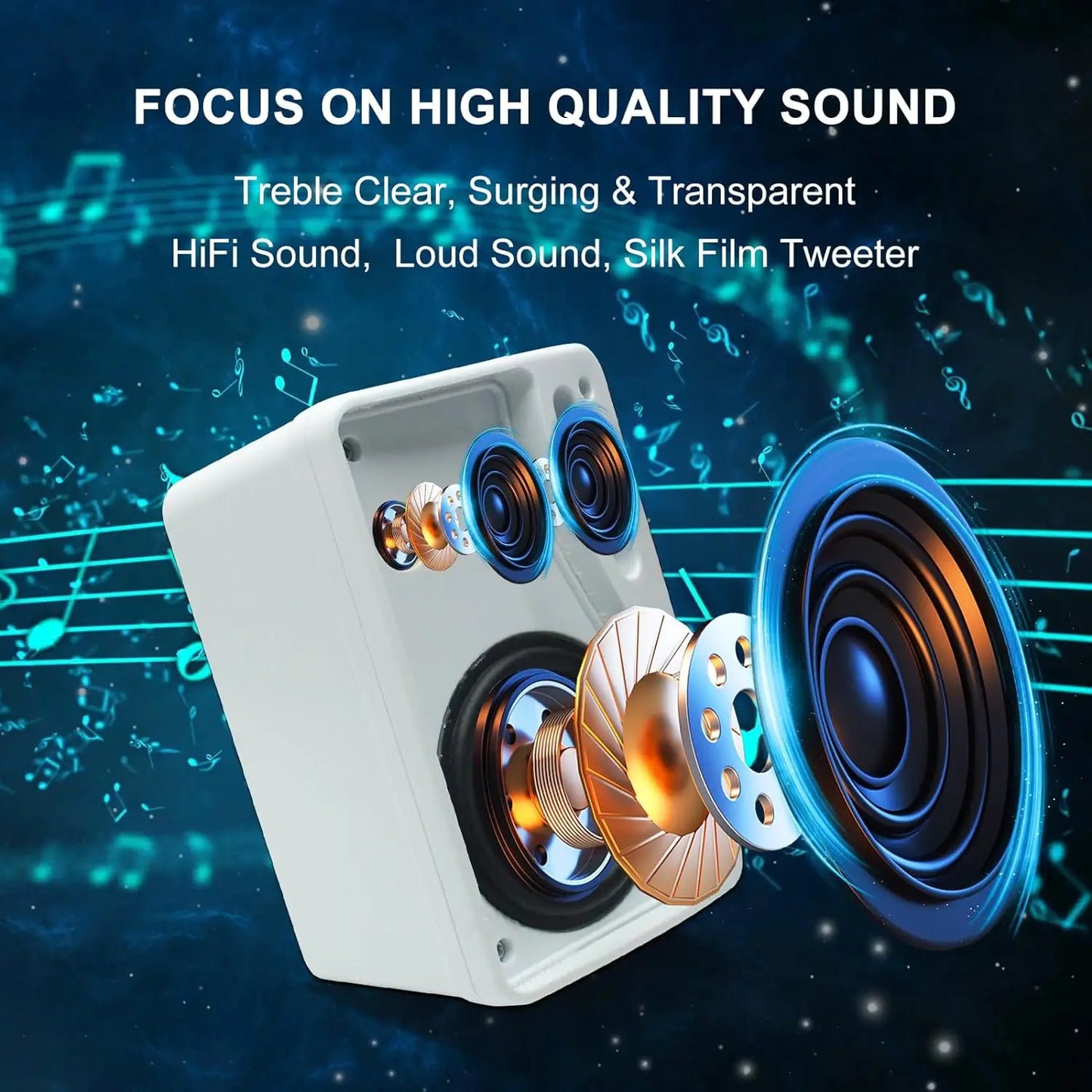 3.5'' 2PCS Passive Outdoor Speakers Wired Waterproof 200W 3 Way Premium Mountable Wall Mount Speakers With Superior Sound