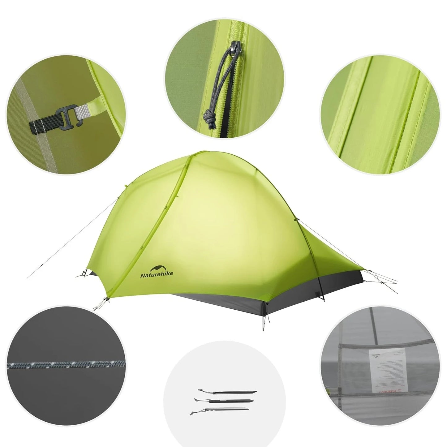 Hiking Tent Outdoor Camping Ultralight Rainstorm Protection Wild Tent 1 2 Person 0D Nylon Backpacking Tent