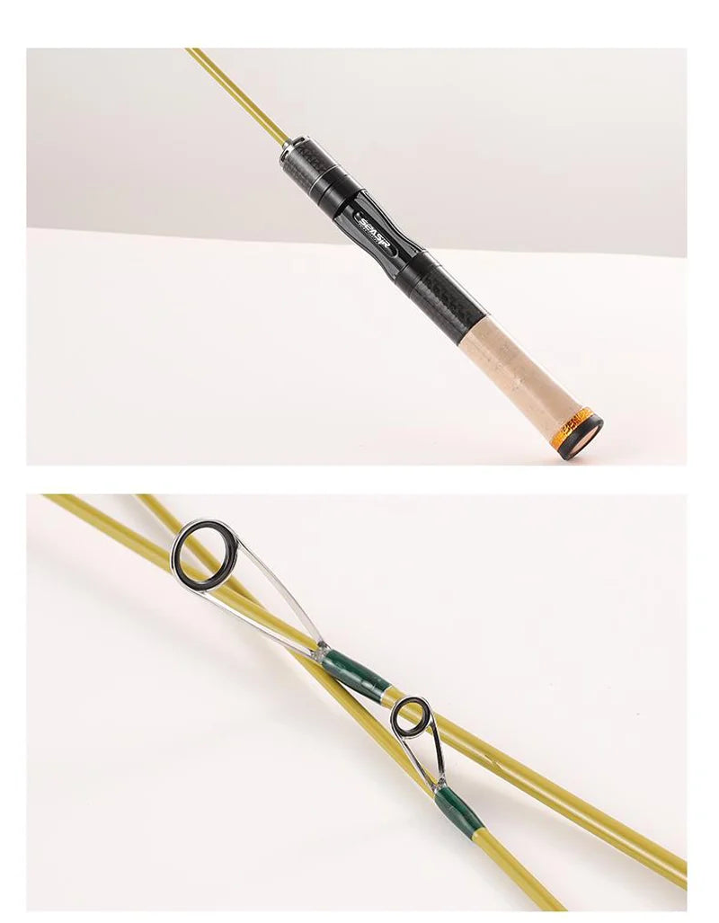 Silent Stream Spining Baitcasting Fishing Rod Carbon Fiber UL Power 1.53/1.65M Spinning Casting Lure Rods 4 Sections