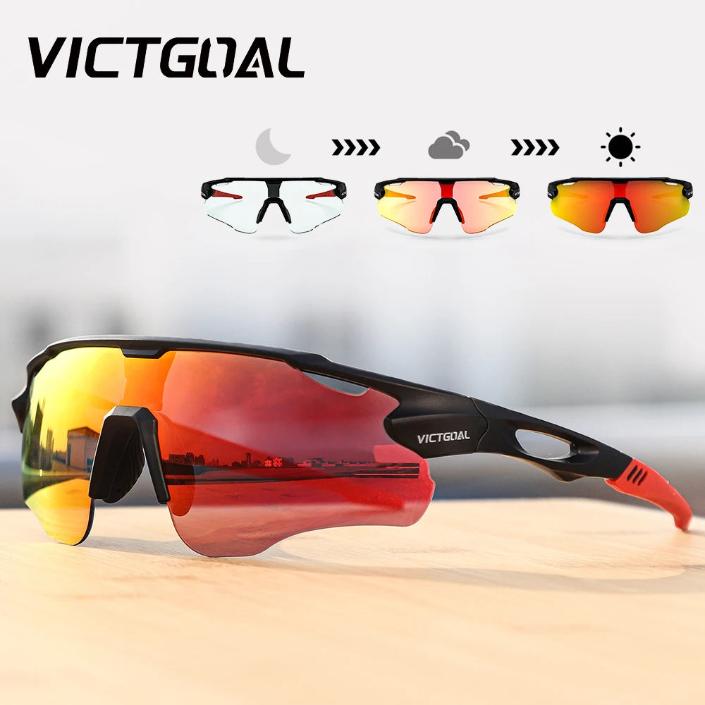 Photochromic Cycling Sunglasses for Men Women Sports UV400 Protection Bicycle Eyewear MTB Mountain Road Bike Eyeglass