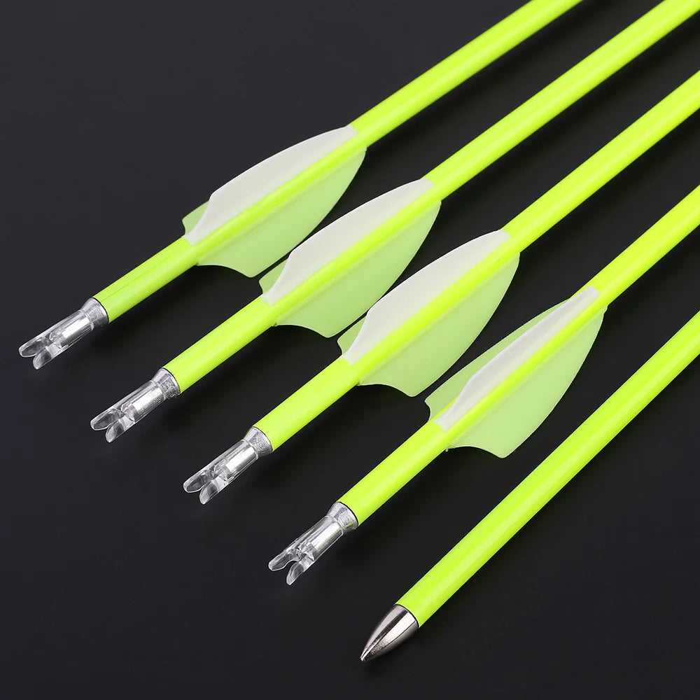 Mixed Carbon Arrows 12pcs 30/31 Inch Spine1500 ID4.2mm with 2 Inch Vanes for Compound Recurve Longbow Outdoor Practice Hunting Shootingl