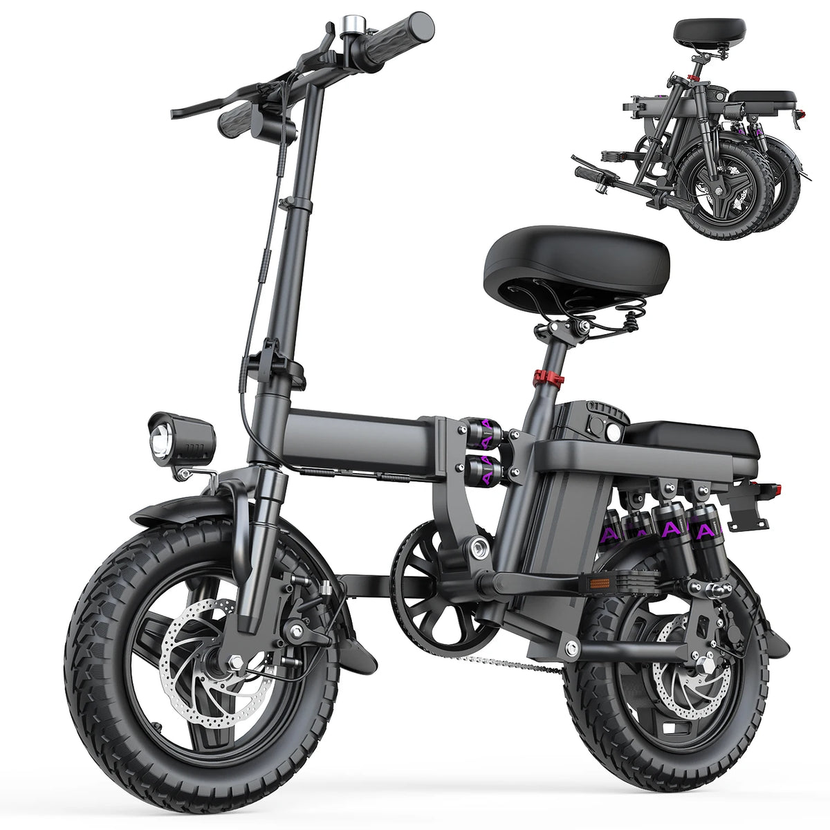 GE5 Adults Electric Bike 500W Peak Motor 48V 15AH Removable Battery Electric Bicycle 14 Inch Folding Urban leisure e bike