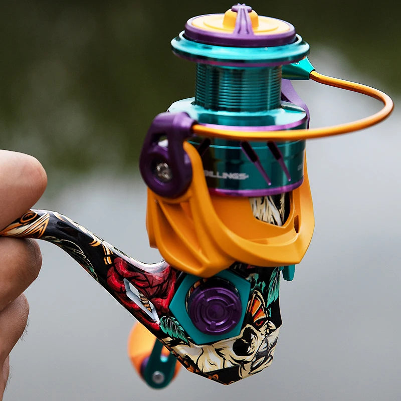Spinning Fishing Reel 10KG Max Drag with Anti-Reverse 1000-6000 Spinning Reel for Saltwater Freshwater 5.2:1Gear Ratio