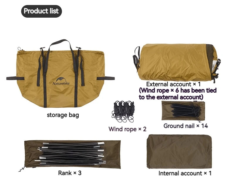 Dune 7.6 Camping Tent 2 People 4 Season Tent Ultralight PU2000mm Outdoor Travel iking Tent With Chimney Screen Window