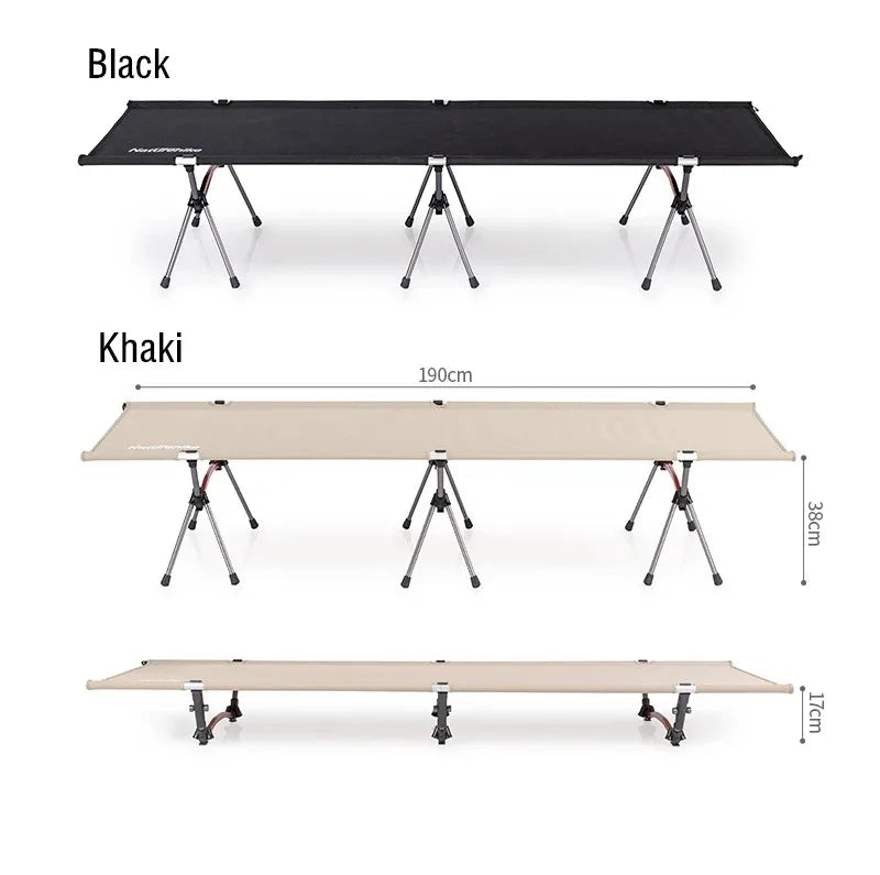 Folding Camping Cot Height Adjustable Ultralight Backpacking Cot Portable Outdoor Travel Camping Bed Tent Bed