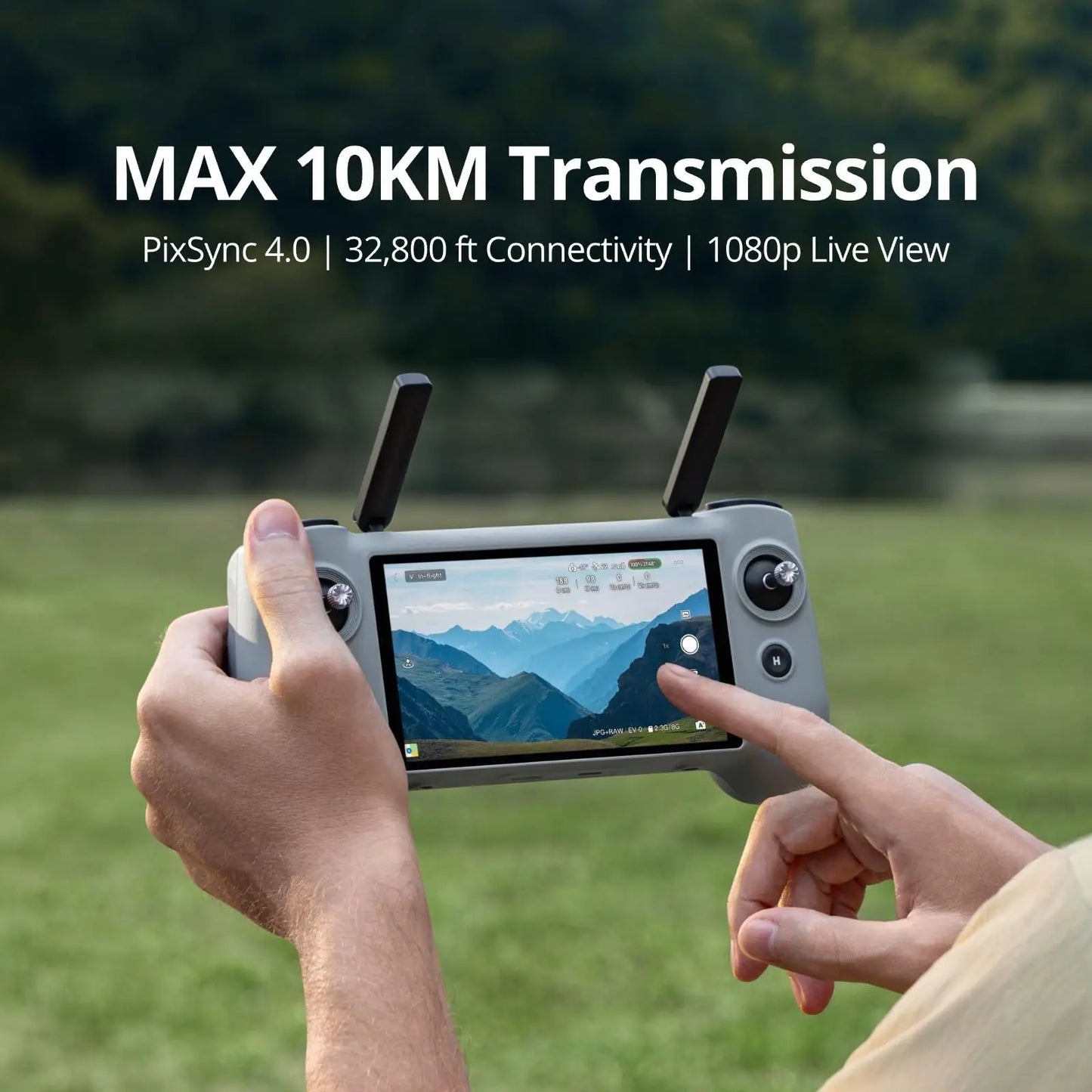 ATOM 2 Drone with PTD 1 Remote Control for Adults 4K Video, 8K Photo, 10KM, Vertical Shooting, AI Night Track