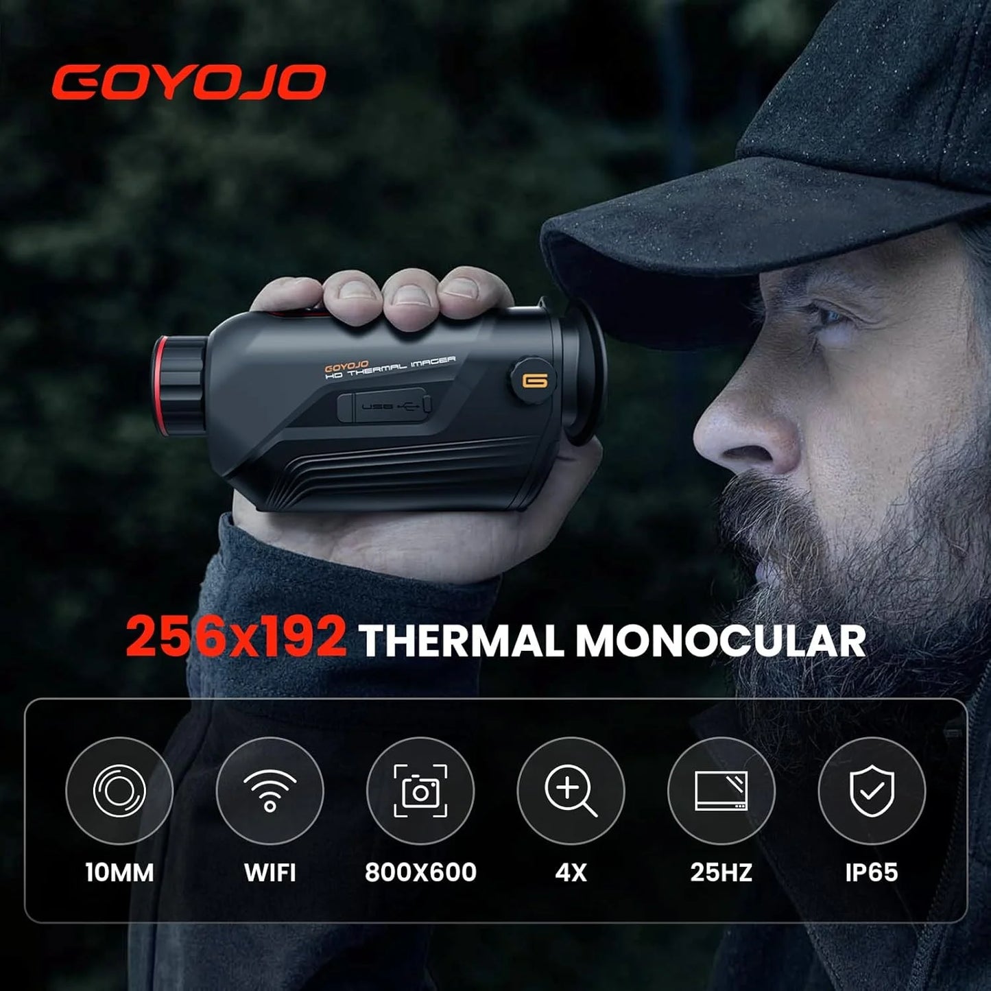 G210 G215 Thermal Monocular 256x192 Thermal Imaging Monoscope Camera 10mm Focal Lens Vision Goggles Thermal Scopes for Night Camping