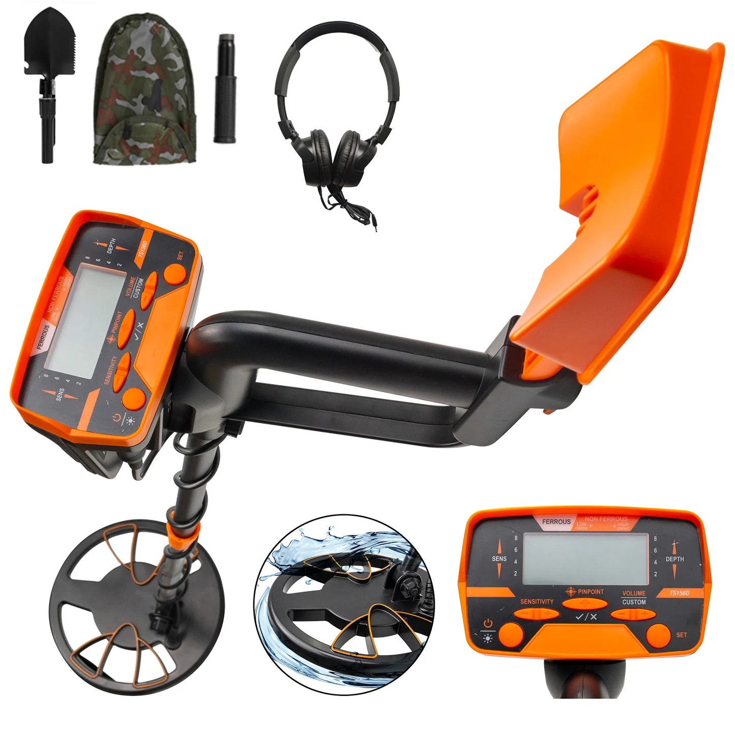 Metal Detector Waterproof Disc Underwater Underground High Accuracy Sensitive LCD Display Humanity for Adults Children