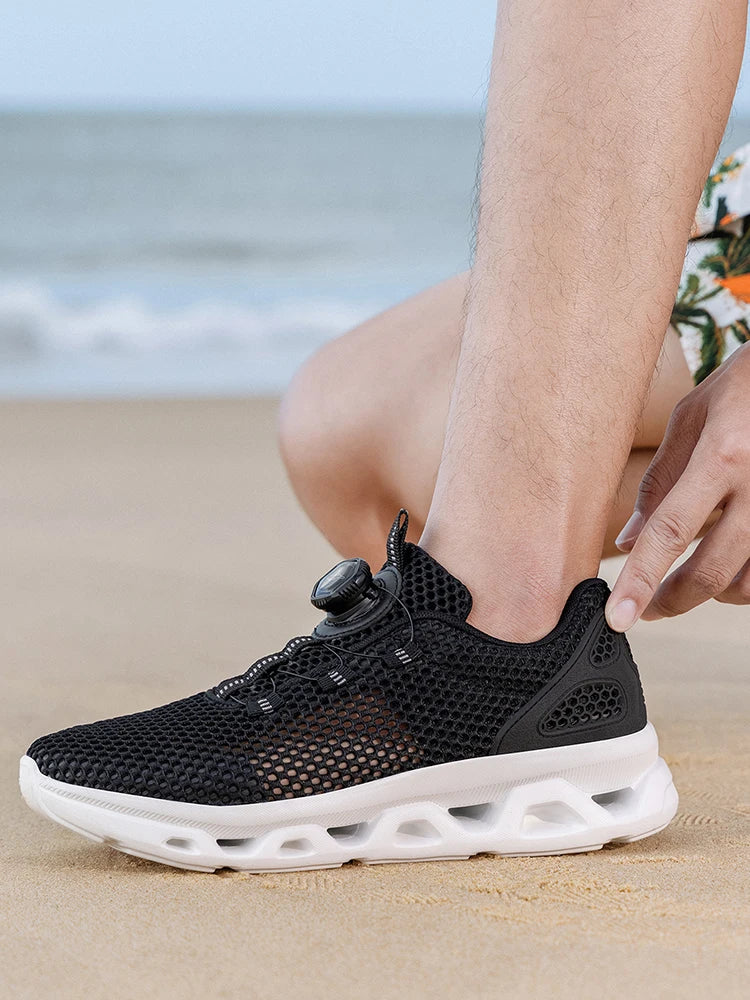 Summer Ladies Mesh Breathable Hiking Shoes Wading Upstream Shoes Women's Lightweight and Comfortable Outdoor Leisure Hiking Shoe