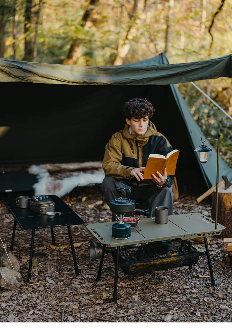 H02 IGT Table Camping Multifunctional Tactical Table Height Adjustable Desk Kitchen Folding Table BBQ Picnic