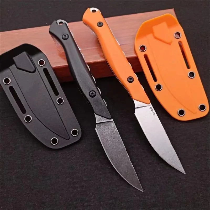 BM 15700 Fixed Blade Knife CPM-154 Blade Santoprene Handle Durable Outdoor Camping EDC Hiking Portable Multitool Straight Knives