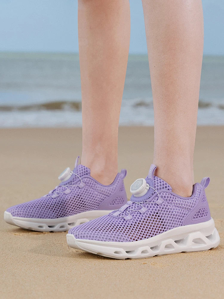 Summer Ladies Mesh Breathable Hiking Shoes Wading Upstream Shoes Women's Lightweight and Comfortable Outdoor Leisure Hiking Shoe