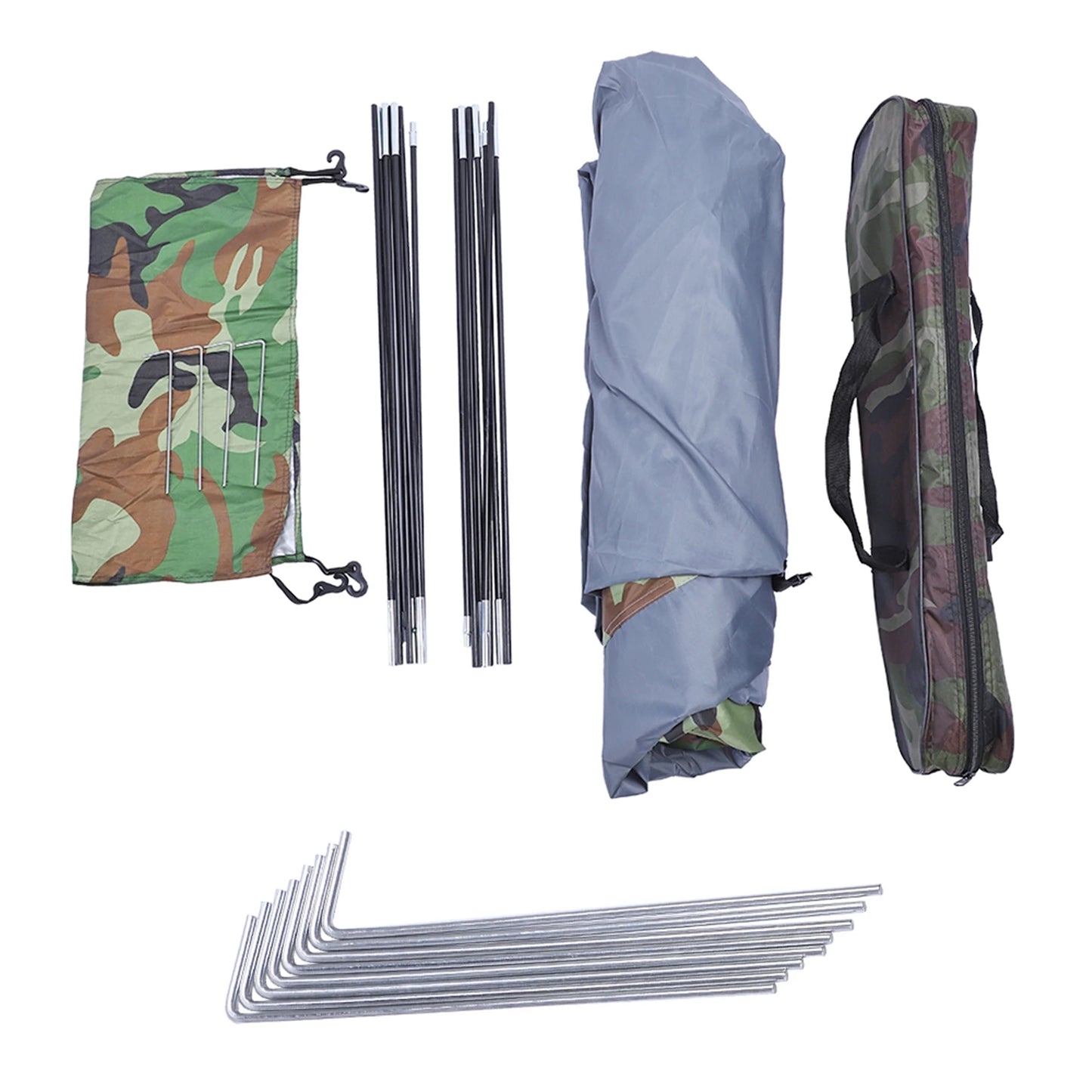 3 4 Person Camping Dome Tent Waterproof UV Proof 180T Silver Coated Polyester Fiberglass Poles Portable Bag Outdoor Camouflage