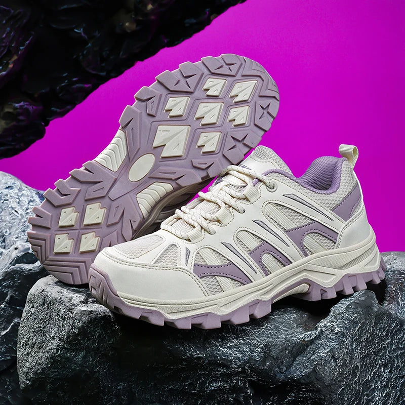 Woman Outdoor Hiking Sneakers Summer Breathable Non-slip Mesh Trail Shoes Wear-resistant  Trekking Footwear for Camping Climbing