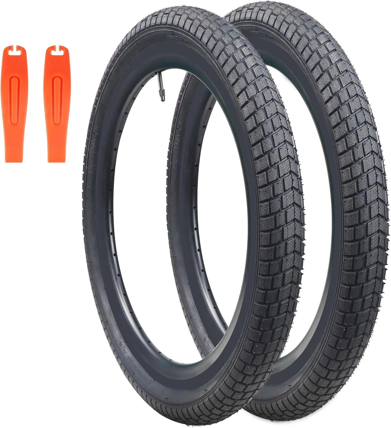 20 x 2.125 Bike tire 2 Pack 20 Bike tire Kids Black Bike Tires Folding Replacement Tires Fits Most Kids Bikes,BMX Tires