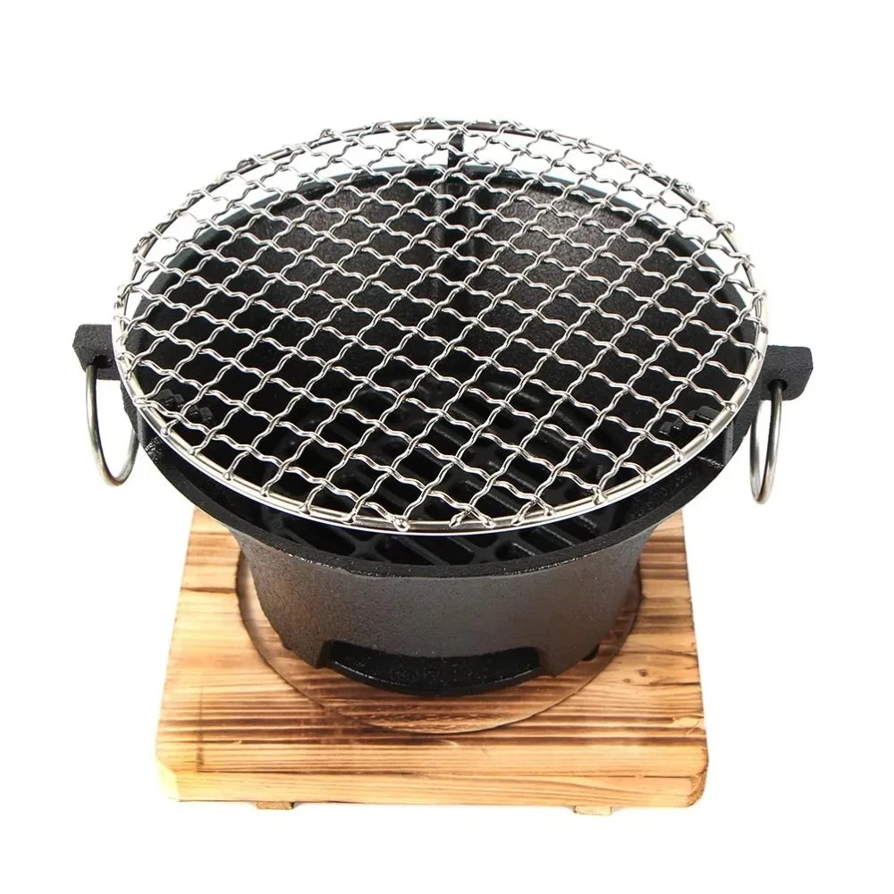 Cast Iron Oven Fireplace Charcoal And Alcohol Stove Barbecue Family Outdoor Picnic Water Tea Boiling Stove Garden Camping