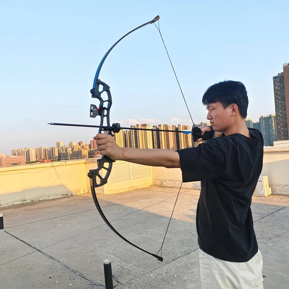 Recurve Bow 60" 25-60lbs Takedown with Bamboo Core Limbs Wooden Riser Right Hand for Archery Hunting Shooting Accessories