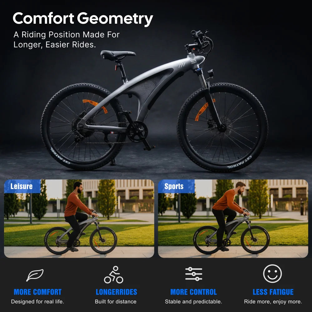 Q5 Ebike 2000W Torque Sensor Adults Electric Bike 85Nm 57KM/H Electric Bicycle 27.5“ Removable Battery Electric Mountain Bike