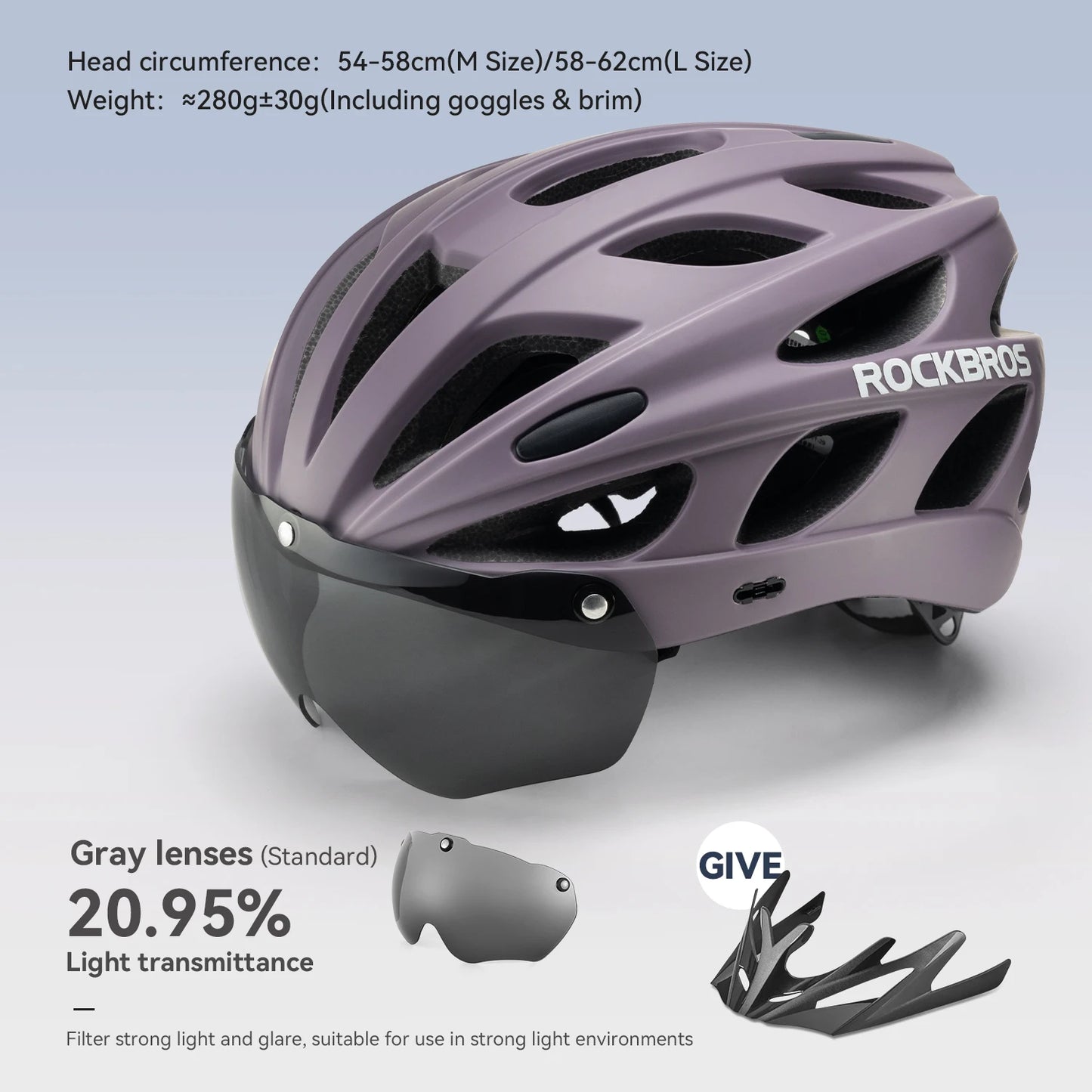 Cycling Helmet Lightweight Integrated Helmet Head Protection Safety Helmet With Goggles Men Women MTB Road Bike Helmet