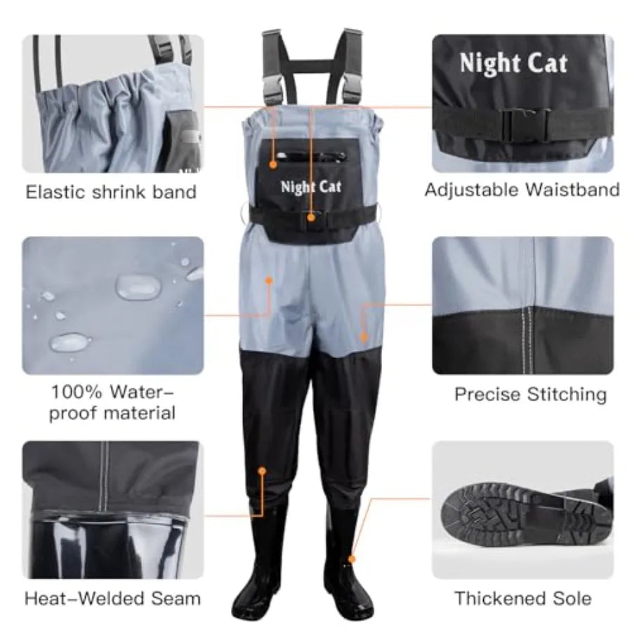 Fishing Waders for:Waterproof Chest Wader With Boots for Boys Girls - Youth Waders for Hunting Breathable